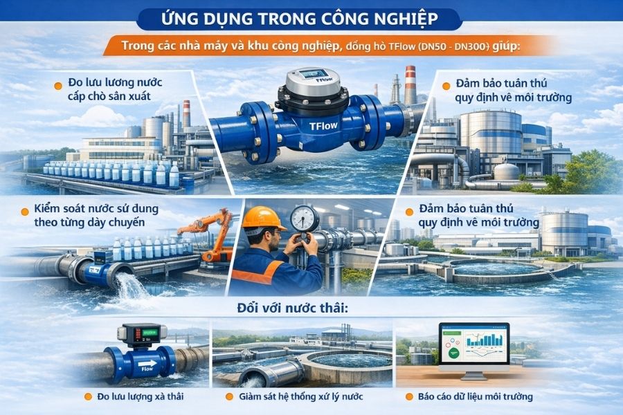 ứng dụng đồng hồ nước tflow